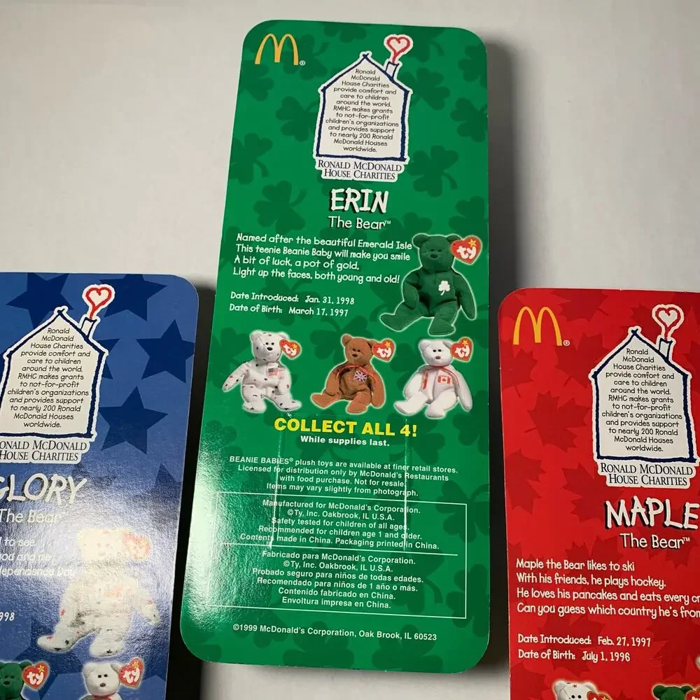 Set of Four Ty Beanie Babies Ronald McDonald House Series - Picture 7 of 9